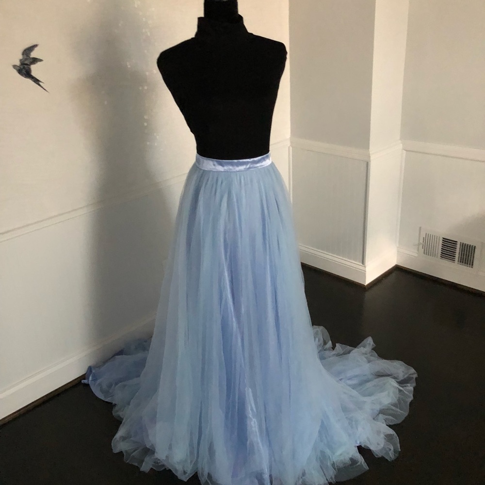 Ice Blue Tulle Skirt Separate